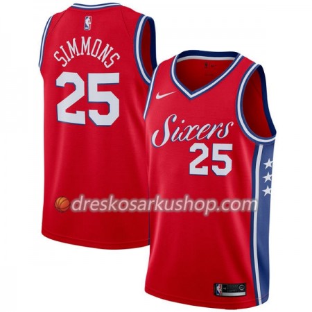 Muški NBA Dres Philadelphia 76ers Ben Simmons 25 Nike 2017-18 Crvena Swingman